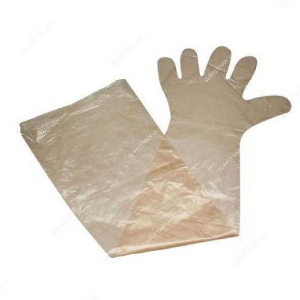 Hotpack Long Sleeve Gloves, PLSG, Beige, 90CM, 1000 Pcs/Carton