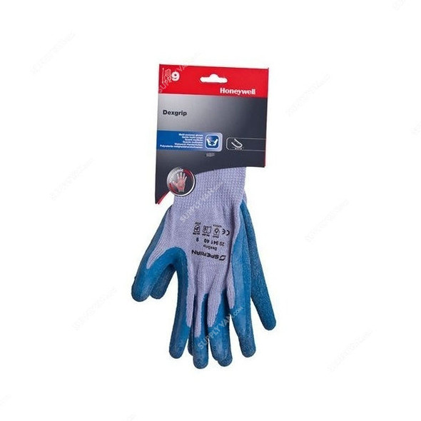 Honeywell Disposable Powder Free Gloves, CRG, DEXGRIP - CARDED, M, Violet Blue, PK20