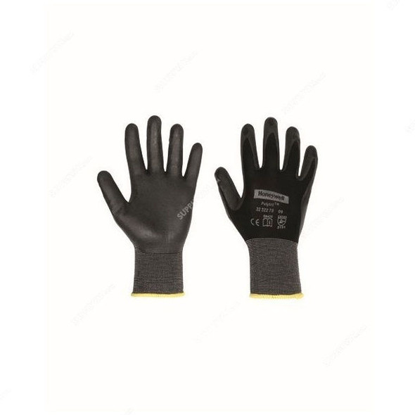 Honeywell Light Gloves, BSD, POLYTRIL TM SKIN, Size10, Black, PK20