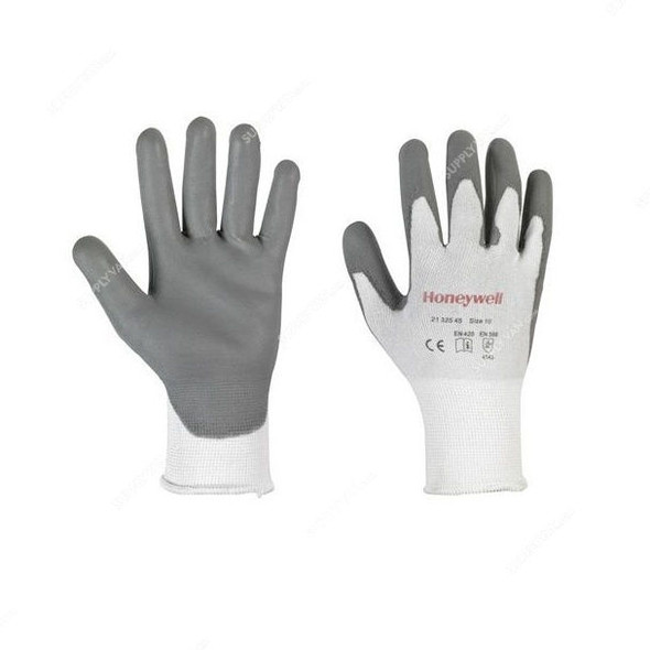 Honeywell Gloves, BEJ, FLEXIDYN, Size10, Grey and White, PK20