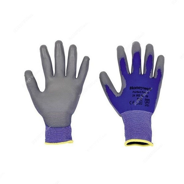 Honeywell Gloves, GKA, PERFECT POLY SKIN, Size10, Grey and Purple, PK20
