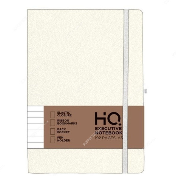 Navneet Executive Casebound Notebook, NAV85657, A5, 96 Sheets, White