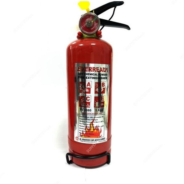 Everready Dry Chemical Powder Fire Extinguisher, Nitrogen, 2KG, ABC
