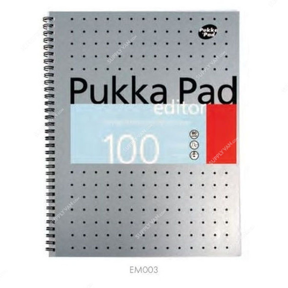 Pukka Wiro Metallic Editor Pad, EM003, A4, 80 gsm, 100 Pages