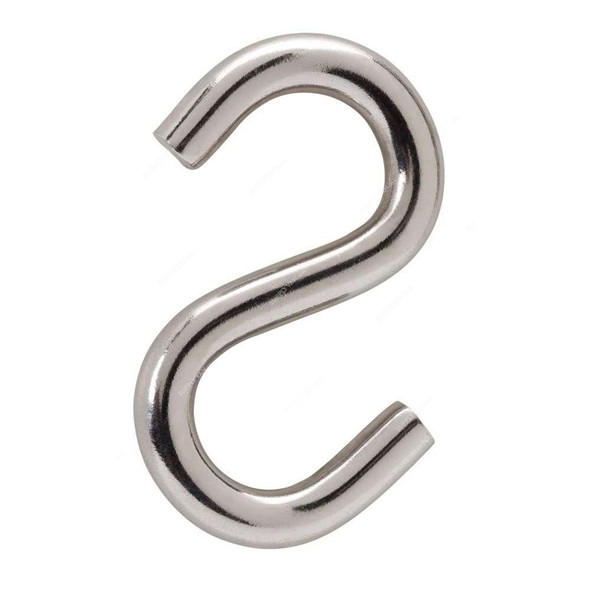 S Hook, Metal, 3/4 Inch, Silver