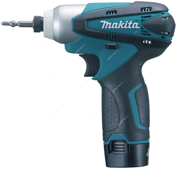 Makita Impact Driver, TD090DWLE, 10.8V, 0-2400 RPM, 155 x 54 x 178MM