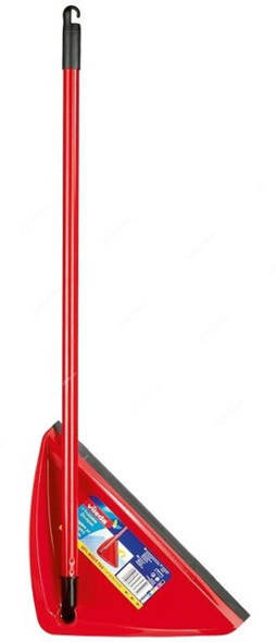 Vileda Big Mouth Long Handle Dustpan, VLFC121037, Red, 80CM Handle