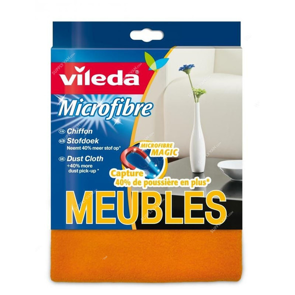 Vileda Microfiber Meubles Dust Wiping Cloth, VLDW126310