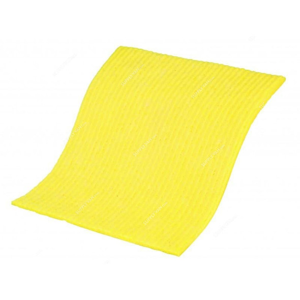 Vileda Wiping Sponge Cloth, VLDW72820, Cellulose and Cotton, Yellow, PK5