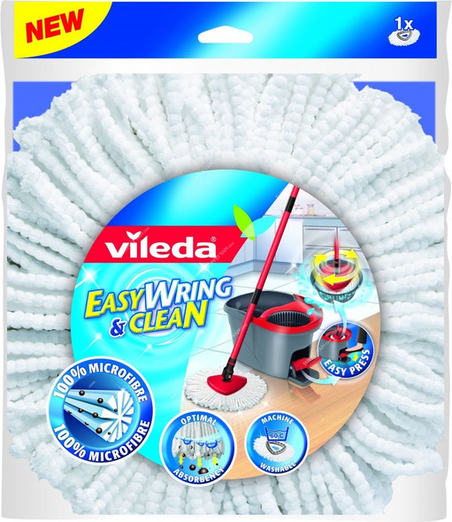 Vileda Easy Wring and Clean Spin Floor Mop Refill, VLFC134302