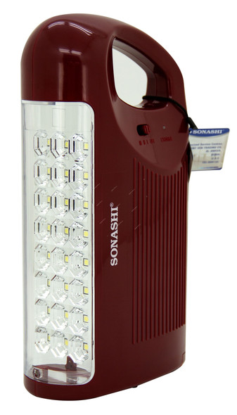 Sonashi Rechargeable Emergency Lantern, SEL-678, 6V, 4Ah, Maroon