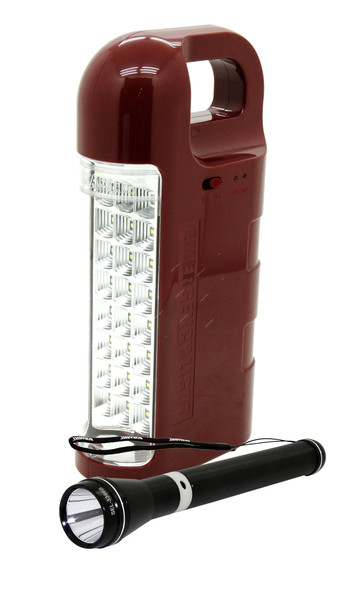 Sonashi Rechargeable Emergency Lantern With LED Torch, SEL-3366, Maroon/Black