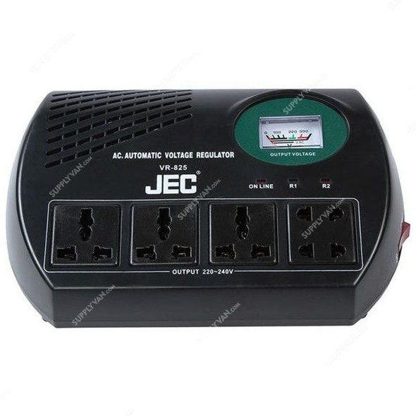 JEC Automatic Voltage Regulator, VR-825, 500W, Black