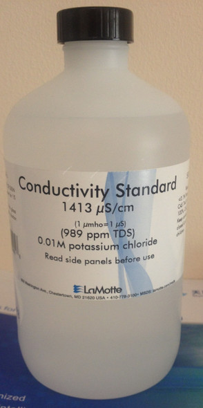Lamotte Conductivity TDS Solution, 6354-L, 1413 µS/cm, Clear, 7 pH, 500 ML