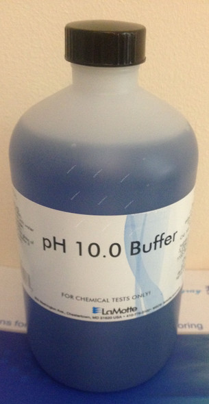 Lamotte pH Buffer Solution, 3773-L, 10 pH, Clear Blue, 500 ML