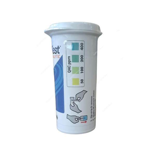 Lamotte Test Paper Strip, 2951, 400 ppm, White, 100 Strips/Vial