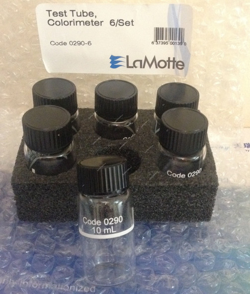 Lamotte Test Tube Set, 0290-6, For SMART 3 Colorimeters, Glass, 10 ML