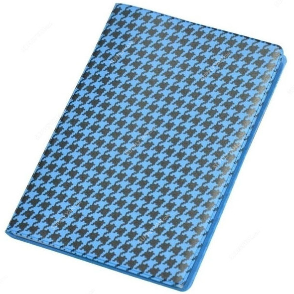 FIS 5MM Square Lines Notebook with PVC Soft Cover, FSNBP5A6100BKBL, 105 x 148MM, 100 Pages, Black and Blue
