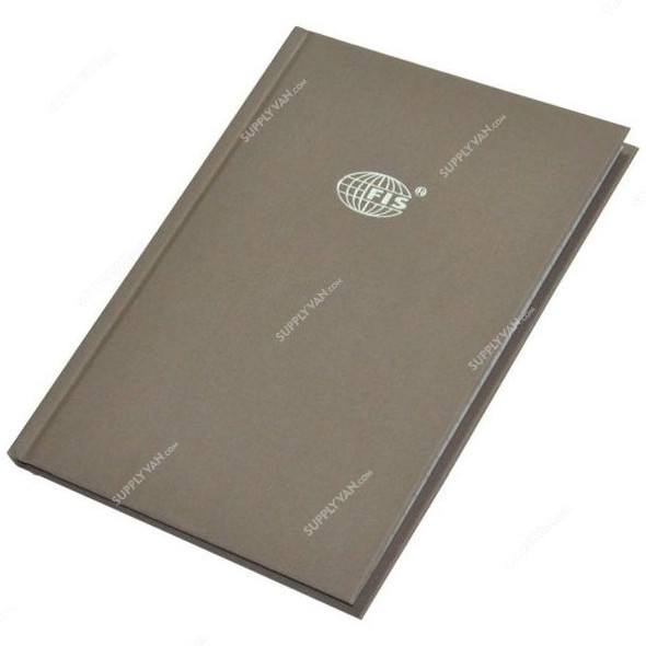 FIS Single Ruled Hard Cover 2 Quire Notebook, FSNBA52QJCBR, 148 x 210MM, 96 Pages, Brown