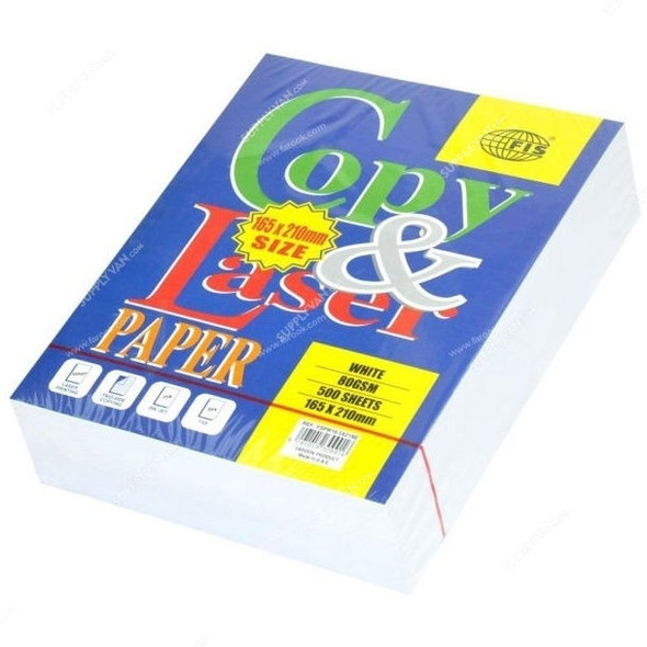 FIS Copy and Laser Photocopy Paper, FSPW16.5X21NE, Paper, 80 GSM, 500 Sheets, 16.5 x 21CM, White, PK500