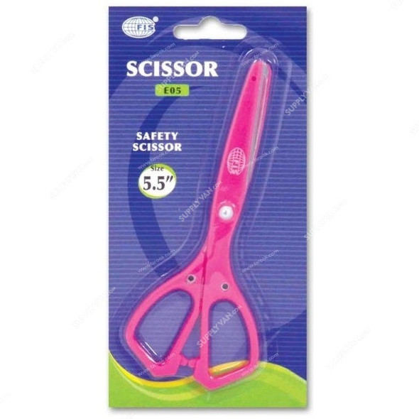 FIS Safety Scissor, FSSE05, 5.5 inch, Pink