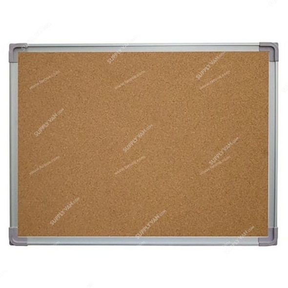 FIS Cork Board with Aluminium Frame, FSGN4560RQ, Cork, Brown