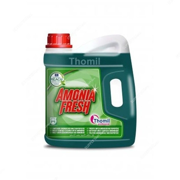 Thomil Ammonia Fresh Multi-Surface Cleaner with Ammonia, LSLG023, Pine Scented, 4 Litre, Dark Green, PK2