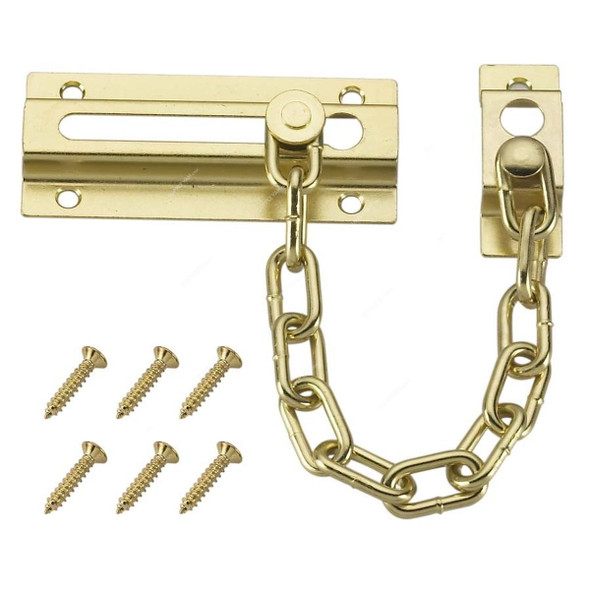 Door Guard Chain, Metal, Gold