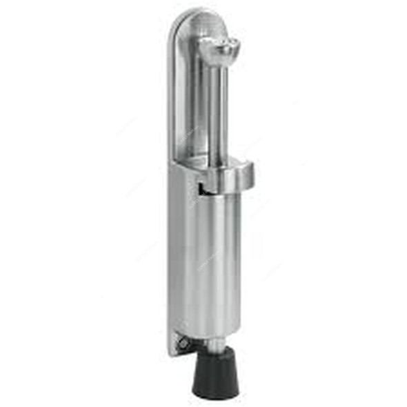 Foot Type Door Stopper, 2 Inch, Rubber, Silver