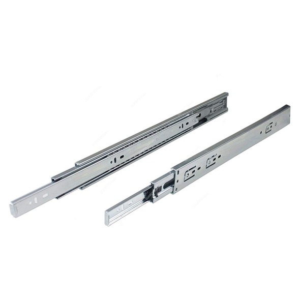 Full Extension Soft Closing Drawer Slide, 12 Inch, Metal, Silver