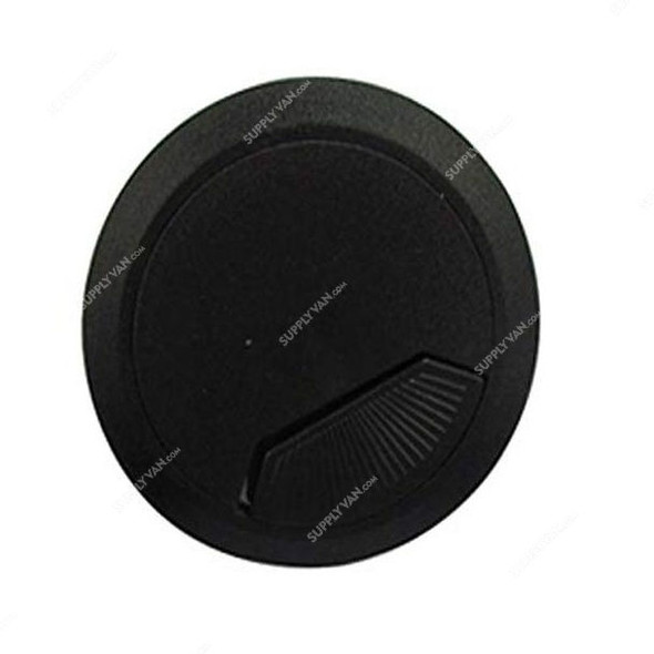 Robustline Cable Hole Cover, 60MM, Black, PK2