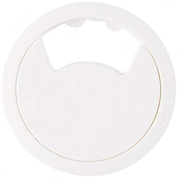 Robustline Cable Hole Cover, 60MM, White, PK2