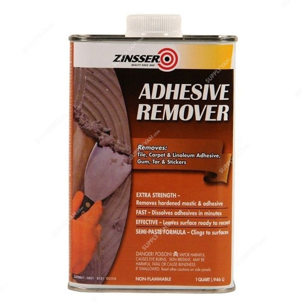 Rust-Oleum Zinsser Adhesive Remover, 42084, 1 Qt