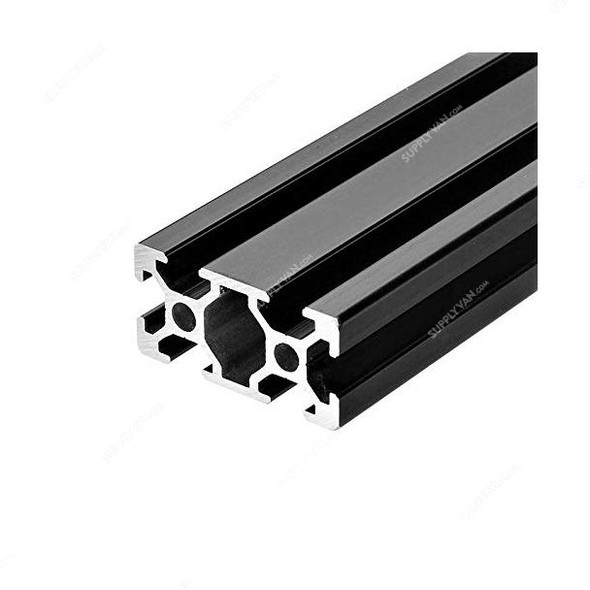 Extrusion T-Slot Profile, 20 Series, Aluminium, 20 x 40MM, Black