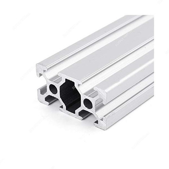 Extrusion T-Slot Profile, 20 Series, Aluminium, 20 x 40MM, Silver, PK3