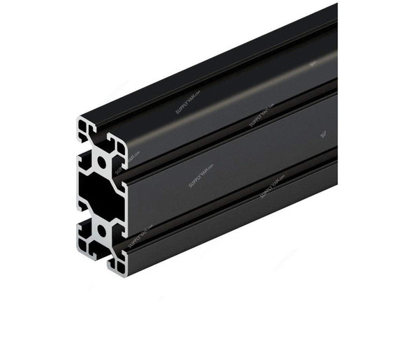 Extrusion T-Slot Profile, 40 Series, Aluminium, 40 x 80MM, Black, PK4