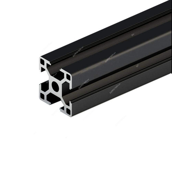 Extrusion T-Slot Profile, 30 Series, Aluminium, 30 x 30MM, PK4, Black