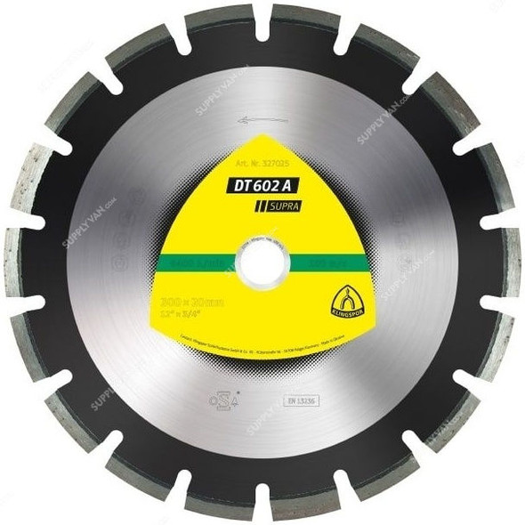 Klingspor Diamond Cutting Blade, DT602A, Supra, 300 x 25.4MM