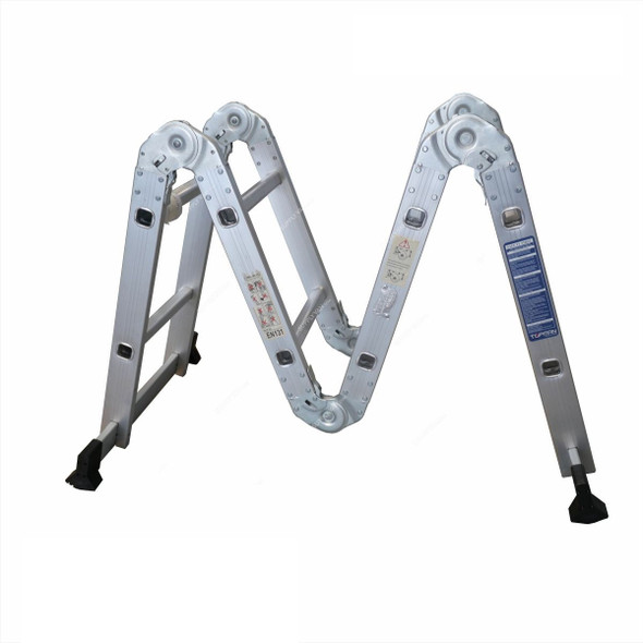 Topman Triple Selection Straight Ladder, MTAL-8, Aluminium, 4 + 2 Steps, 150 Kg Loading Capacity