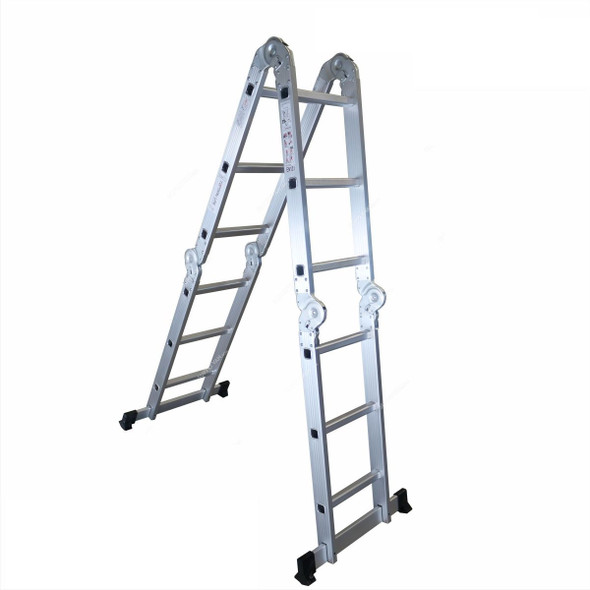 Topman Triple Selection Straight Ladder, MTAL-12, Aluminium, 4 + 3 Steps, 150 Kg Loading Capacity