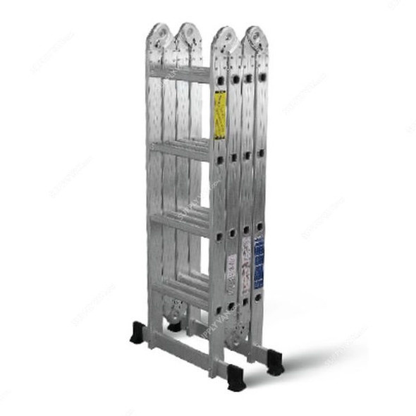 Topman Triple Selection Straight Ladder, MTAL-16, Aluminium, 4 + 4 Steps, 150 Kg Loading Capacity