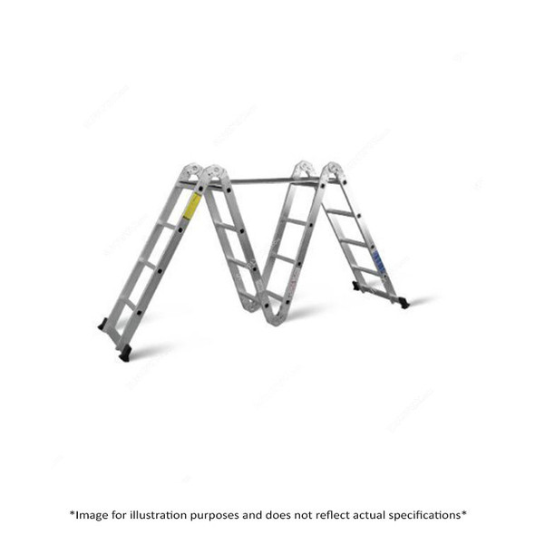 Topman Triple Selection Straight Ladder MTAL-24 Aluminium 4 + 6 Steps 150 Kg Loading Capacity