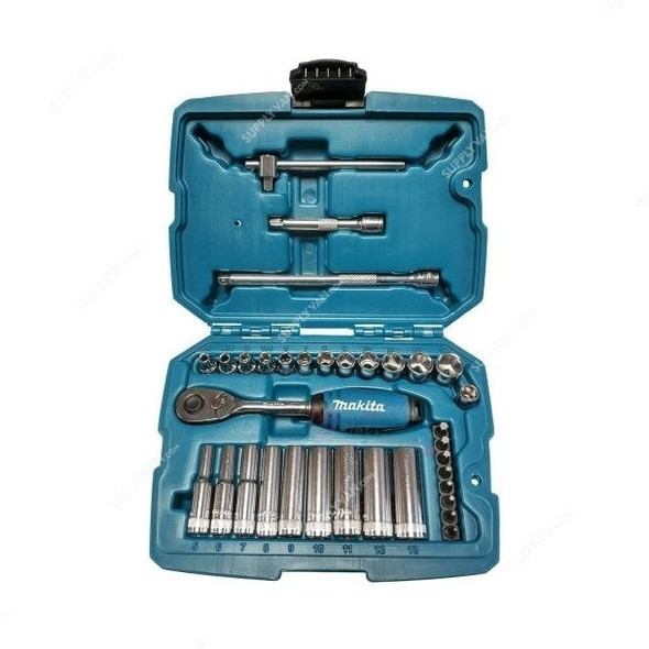 Makita Ratchet and Socket Set, B-65567, 34PCS