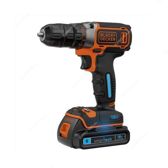 Black and Decker Smart Tech Drill Driver, BDCDC18KST-GB, 18V, 650RPM