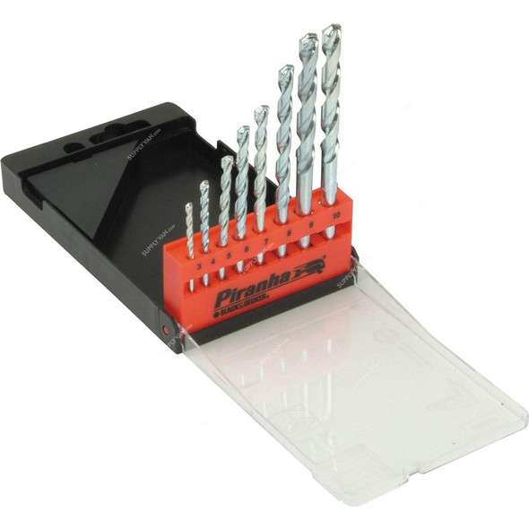 Black and Decker Masonry Drill Bit Set, X56040-QZ, 8PCS