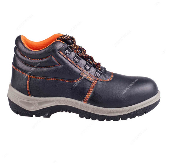 Tuf-Fix High Ankle Long Safety Shoes, XZ27-41, PU, Size41, Black