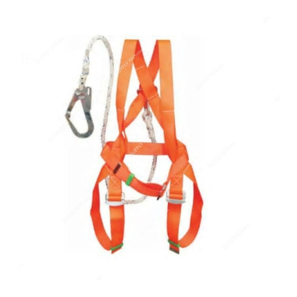 Tuf-Fix Safety Harness with Big Stamping Hook, SH064, Polyester, Orange