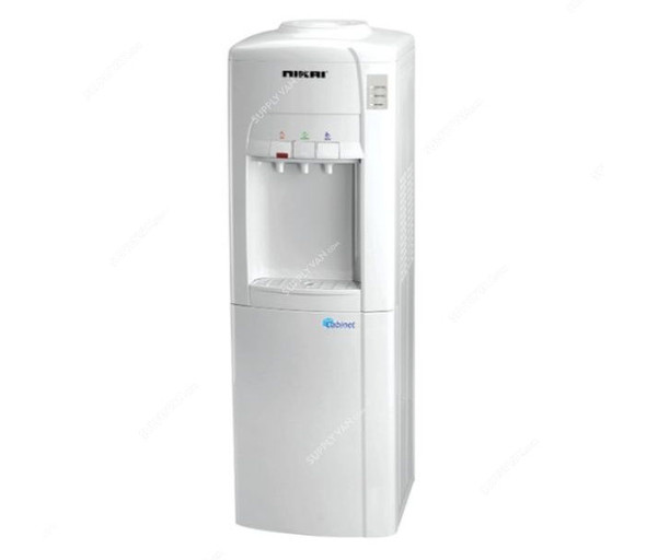 Nikai Water Dispenser W/ Cabinet, NWD1245C, Fighting Series, 15Kg, 3 Tap, White