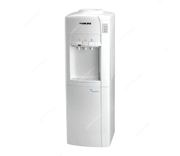 Nikai Water Dispenser With Refrigerator, NWD1245R, 3 Tap, White