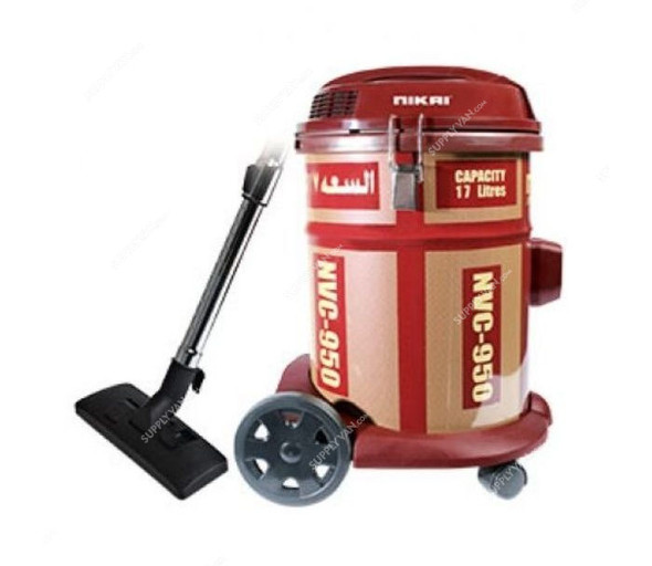 Nikai Vacuum Cleaner, NVC950T, 17 Litres, 1600W, Red